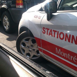 Who will ticket the ticket dude. #montreal #spvm. Illegally parked.