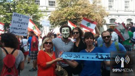 Montreal solidarity with Lebanon #YouStink protests