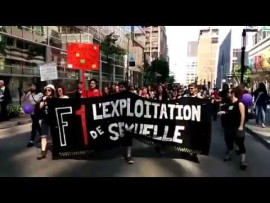 Manifestation familiale féministes abolitionniste contre l’exploitation sexuelle