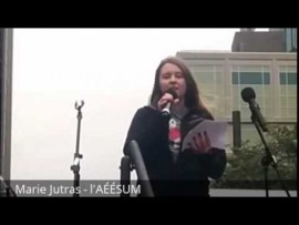 Marie Jutras – Grand rassemblement: les profs en grève – #MaVoixCompte – #99Media