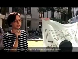 Manif de solidarité avec #Uqam et #Concordia – #MaVoixCompte #99Media #AutomneChaud