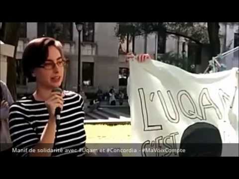 Manif de solidarité avec #Uqam et #Concordia – #MaVoixCompte #99Media #AutomneChaud