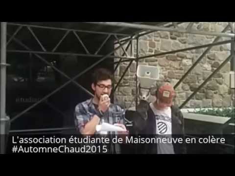 L’association étudiante de Maisonneuve en colère – #AutomneChaud #99Media