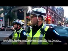 SPVM – Nuisance publique (Manifestation contre les Hydrocarbures)