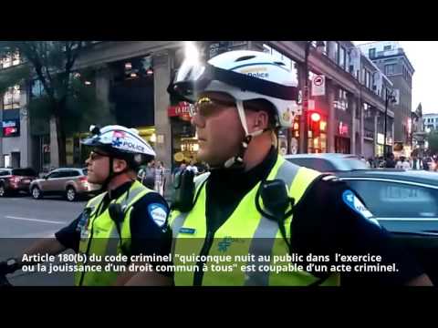 SPVM – Nuisance publique (Manifestation contre les Hydrocarbures)