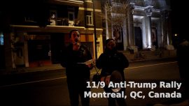 99% Media – Rassemblement contre Donald J. Trump à Montréal